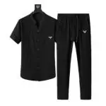 ea7 armani ensembles de survetement manche courte shirt and pantalons sets ea2023 noir